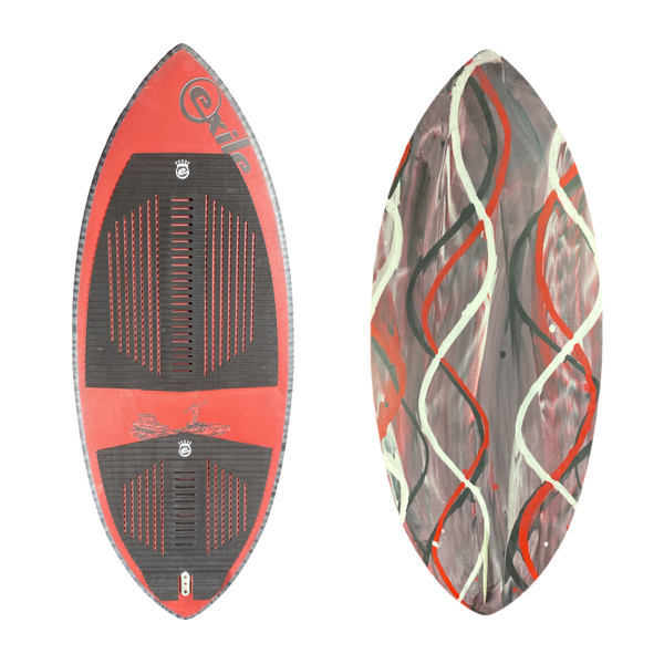 Exile Wakesurfing Water Moccasin Front Black