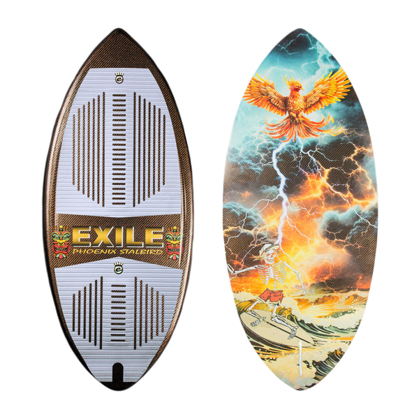 Exile Wakesurfing Phoenix Stalbird Pro Model Skim Style Wake Surfer White